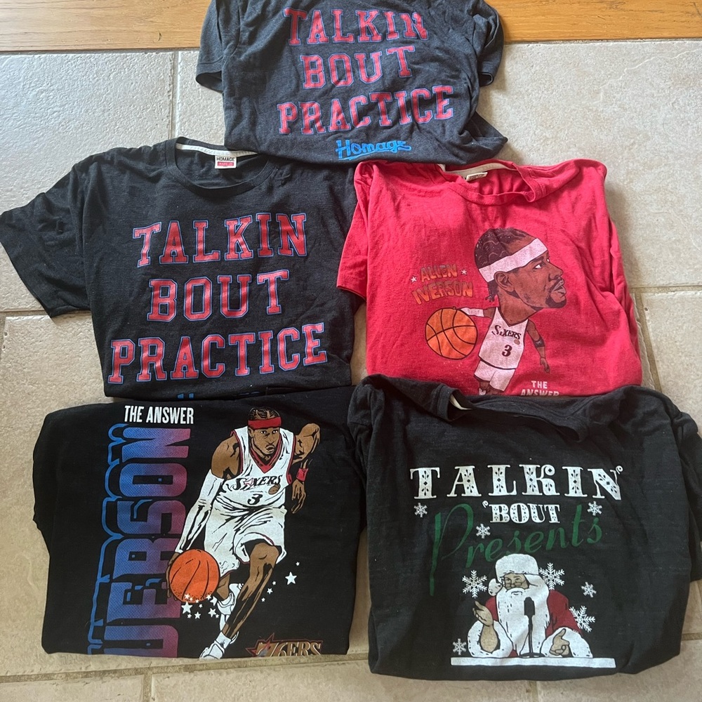 Homage Mens XL XXL Allen Iverson shirt bundle